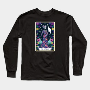 The Cat Lady Tarot Card Long Sleeve T-Shirt